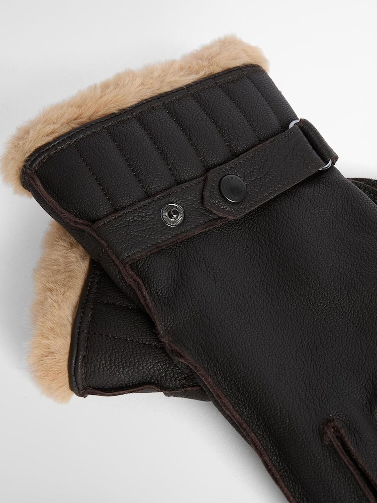 Braun - Barbour® Utility Handschuhe aus Leder - Bild 3 von 3 Braun - Barbour® Utility Handschuhe aus Leder - Bild 3 von 3