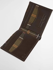 Barbour® Brodick Leather/Tartan Billfold Wallet - Obraz 4 z 5