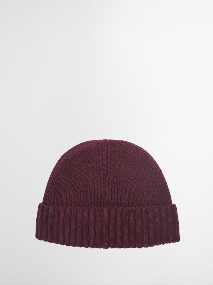 Barbour® Red Carlton Beanie Hat - Image 2 of 3