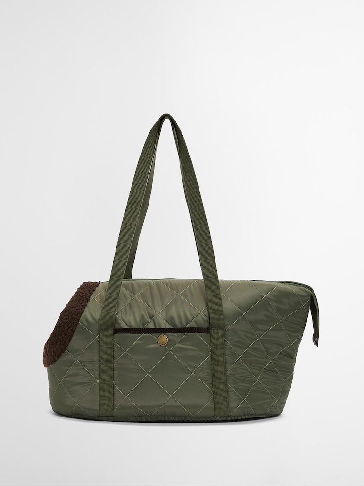 Barbour® Green Dog Small Quilted Carrirer - Image 2 of 4