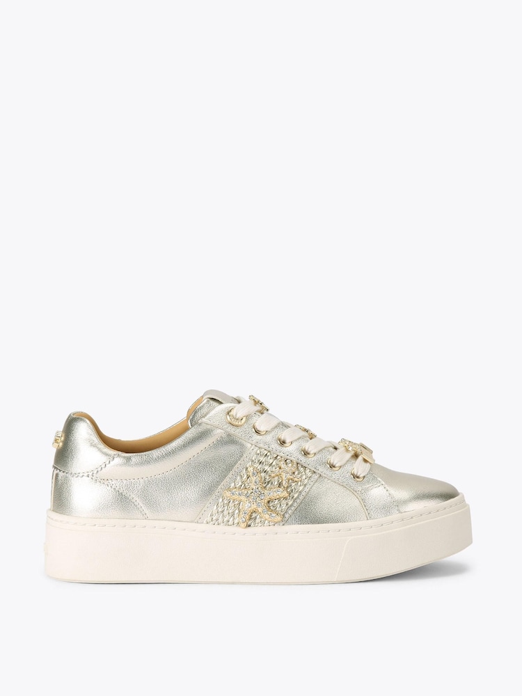 Carvela Gold Marina Trainers - Image 1 of 4