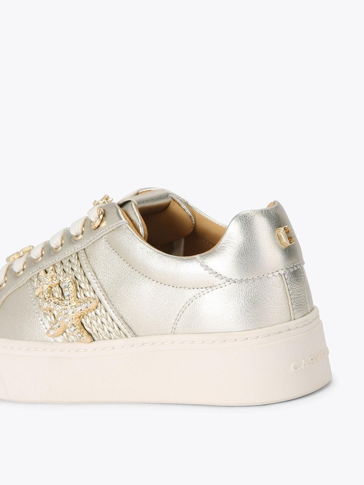 Carvela Gold Marina Trainers - Image 4 of 4