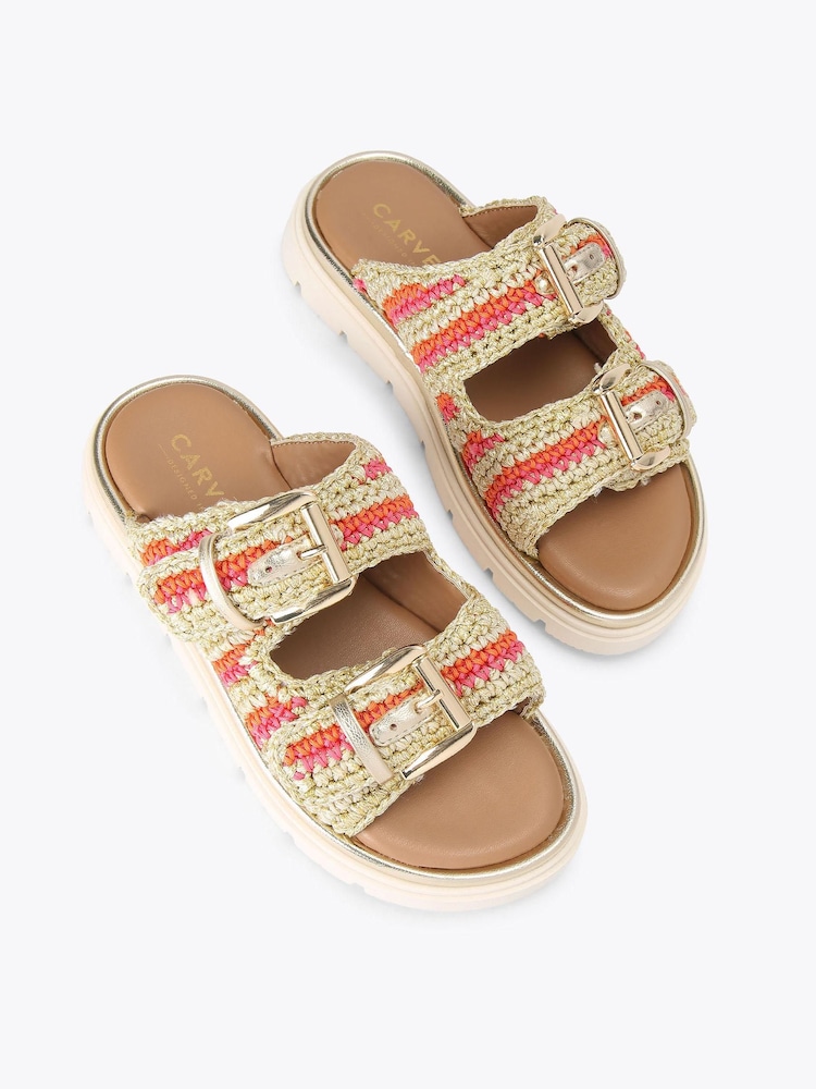 Carvela Comfort Pink Pavilion Crochet Sandals - Attēls 2 no 4