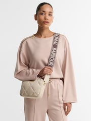 Barbour® International White Soft Quilt Sloan Cross-Body Bag - Image 1 of 6