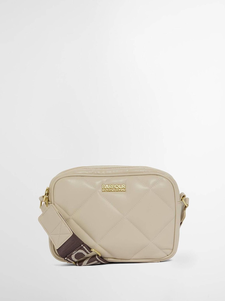 Barbour® International White Soft Quilt Sloan Cross-Body Bag - Image 2 of 6