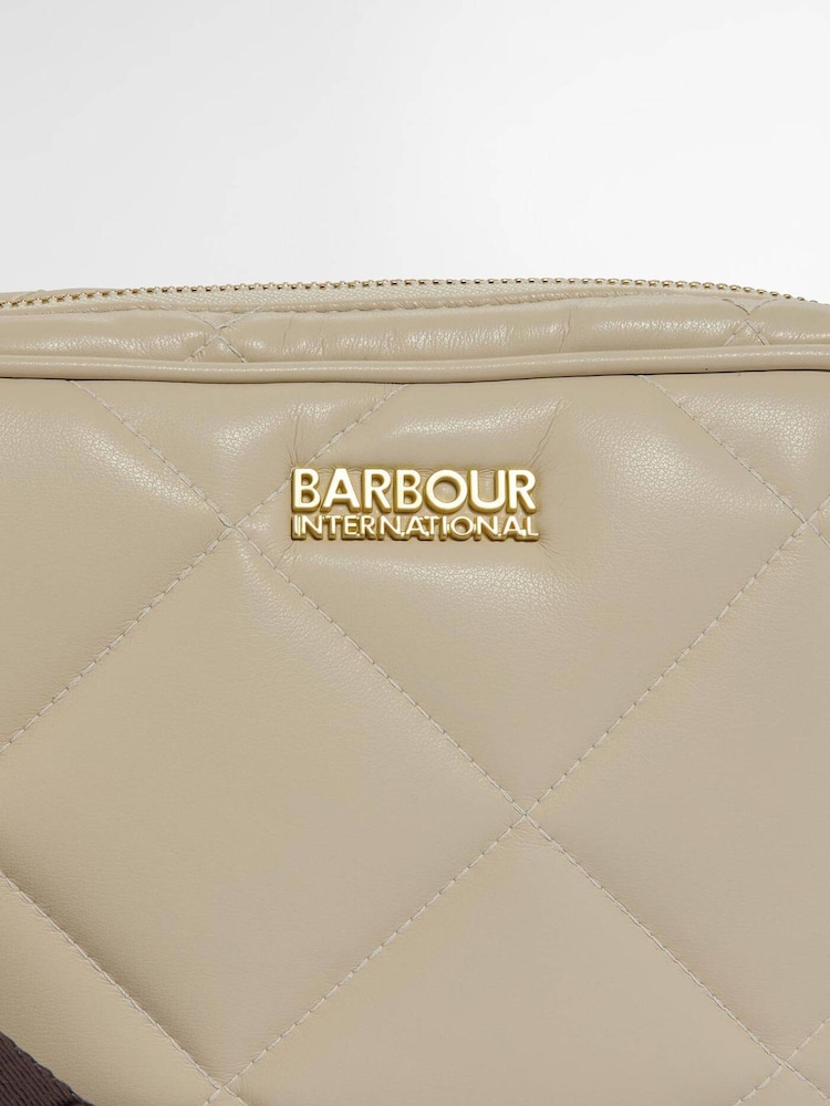 Barbour® International White Soft Quilt Sloan Cross-Body Bag - Image 6 of 6