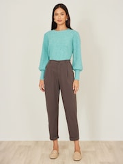 Yumi Brown Cotton Canvas Chino Trousers - Image 1 of 3