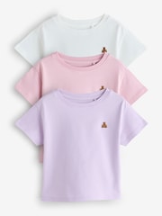 Różowy i fioletowy - Gap 3 Pack Short Sleeve Crew Neck T-Shirt (6mths-5yrs) (6mths-5yrs) - Obraz 1 z 8
