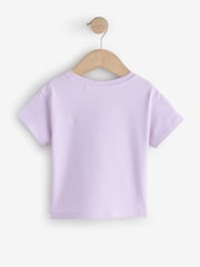 Różowy i fioletowy - Gap 3 Pack Short Sleeve Crew Neck T-Shirt (6mths-5yrs) (6mths-5yrs) - Obraz 3 z 8