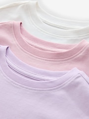 Różowy i fioletowy - Gap 3 Pack Short Sleeve Crew Neck T-Shirt (6mths-5yrs) (6mths-5yrs) - Obraz 6 z 8