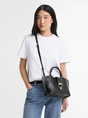 Noir - ® Barbour mini sac fourre-tout en cuir en aulne - Image 1 de 8