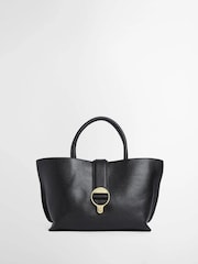 Noir - ® Barbour mini sac fourre-tout en cuir en aulne - Image 3 de 8