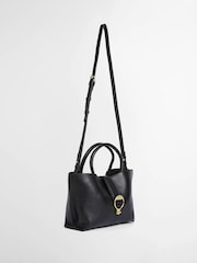 Noir - ® Barbour mini sac fourre-tout en cuir en aulne - Image 4 de 8