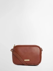 Barbour® Brown Daphne Mini Leather Cross-Body Bag - Image 1 of 6