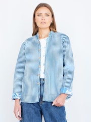 Yumi Blue Jungle Reversible Cotton Quilted Jacket - Image 5 of 5