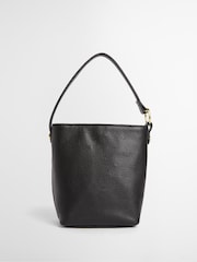 Czarny - Barbour® Cedar Mini Leather Bucket Bag - Obraz 4 z 7