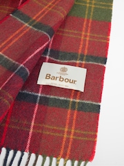 Barbour® Red Serena Tartan Scarf - Image 3 of 5