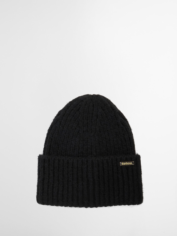 Barbour® Black Meryl Beanie Hat - Image 1 of 4 Barbour® Black Meryl Beanie Hat - Image 1 of 4