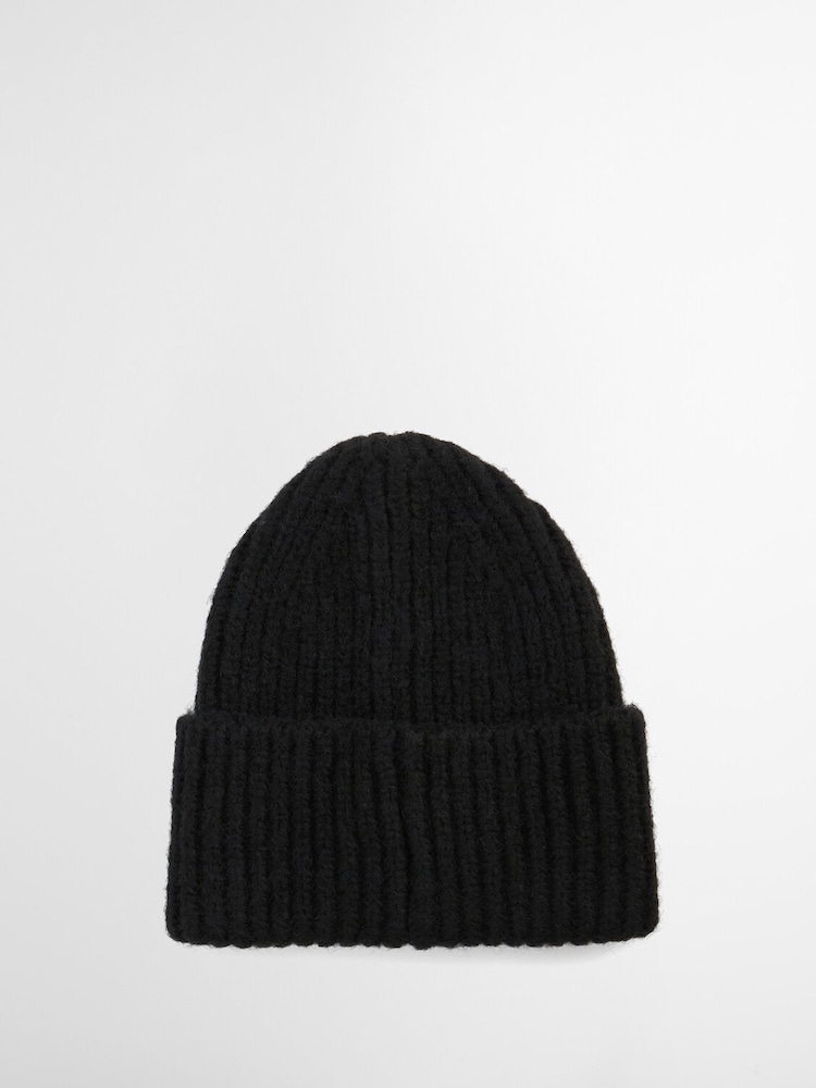 Barbour® Black Meryl Beanie Hat - Image 2 of 4 Barbour® Black Meryl Beanie Hat - Image 2 of 4