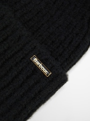 Barbour® Black Meryl Beanie Hat - Image 3 of 4