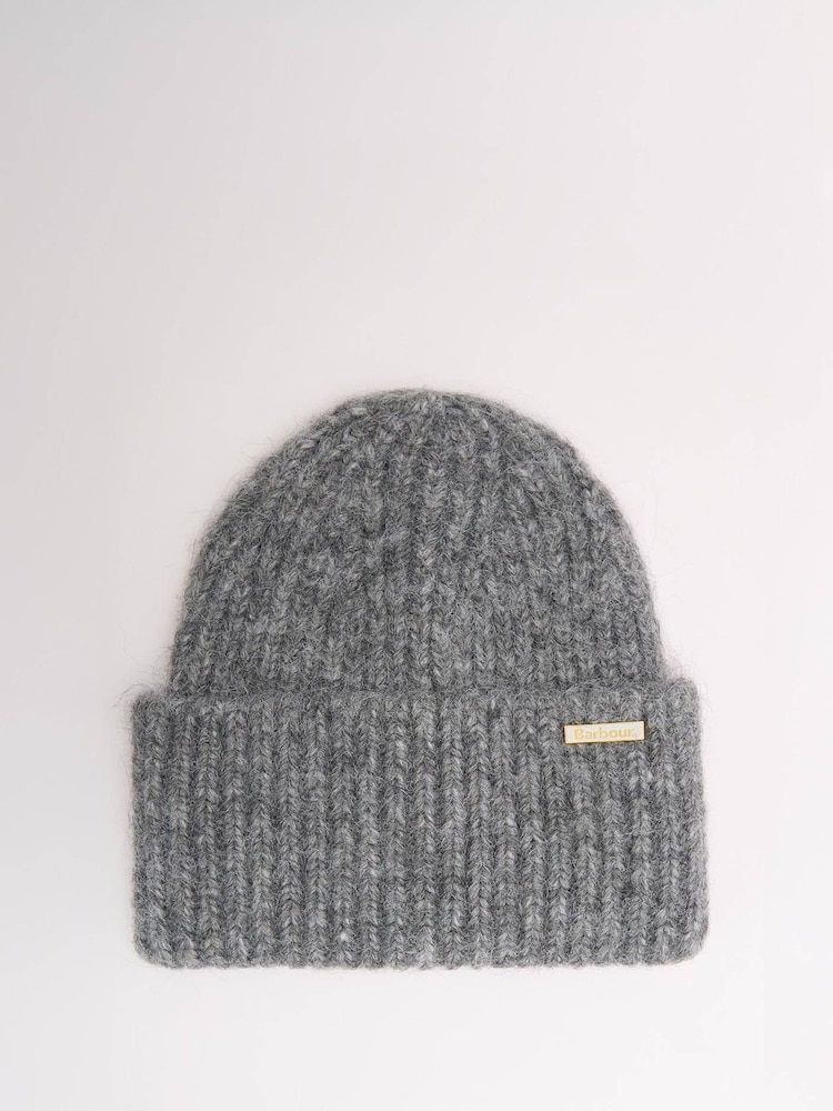 Barbour® Grey Meryl Beanie Hat - Image 1 of 2 Barbour® Grey Meryl Beanie Hat - Image 1 of 2
