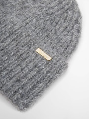 Barbour® Grey Meryl Beanie Hat - Image 2 of 2