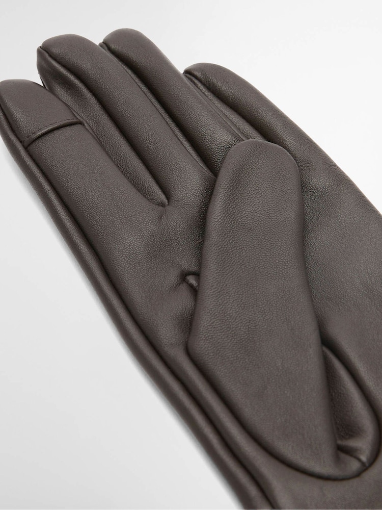 Barbour® Brown Dunswell Patchwork Gloves - Image 2 of 2