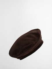 Barbour® Brown Overton Beret Hat - Image 2 of 4