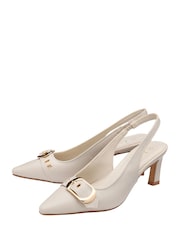 Lotus Nude Slingback Shoes - Image 2 of 4