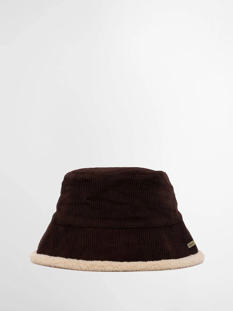 Barbour® Brown Overton Reversible Bucket Hat - Image 1 of 4