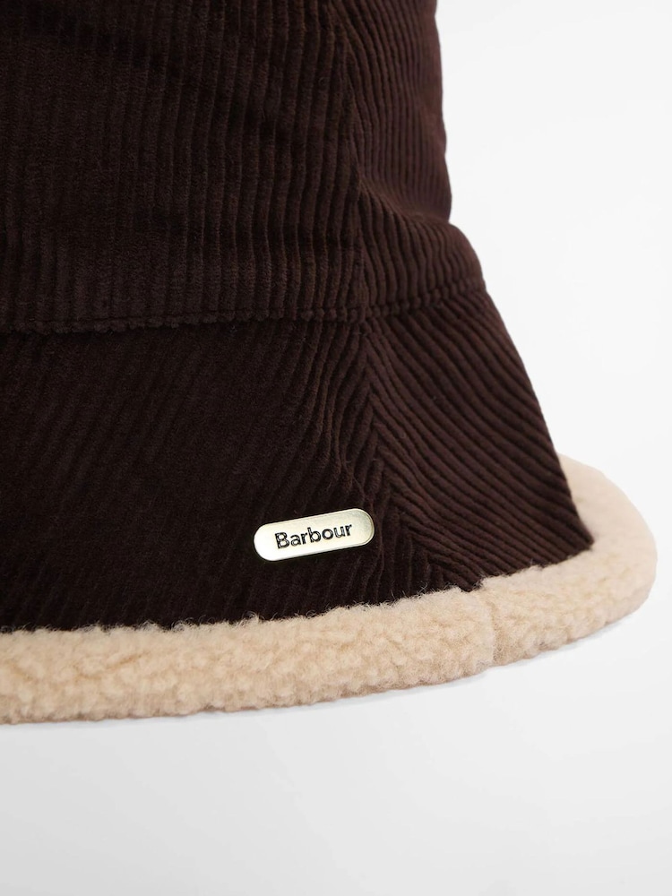 Barbour® Brown Overton Reversible Bucket Hat - Image 2 of 4