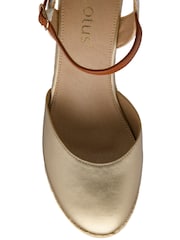 Lotus Gold Wedge Espadrille Shoes - Image 4 of 4