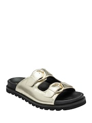 Lotus Gold Slider Sandals - Image 1 of 4