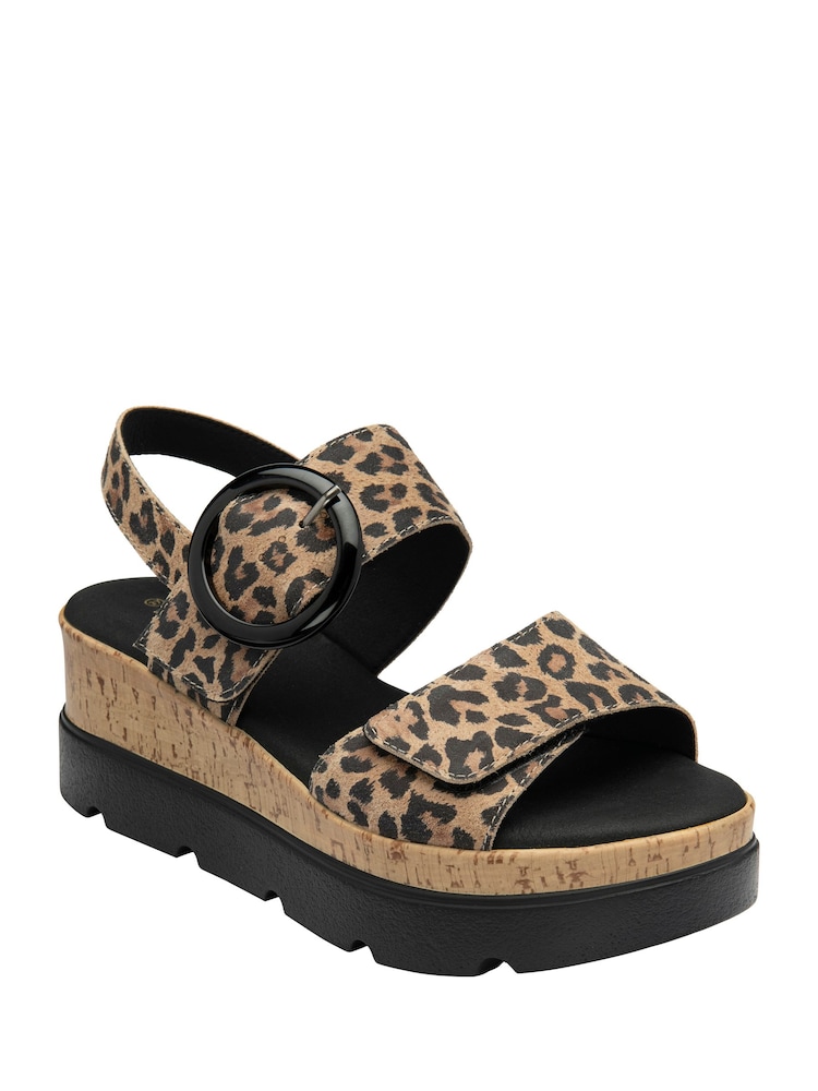 Lotus Animal Wedges Platform Sandals - Image 1 of 4