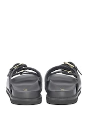 Lotus Black Slider Sandals - Image 3 of 4