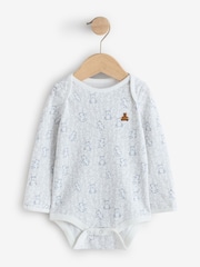 Gap White and Grey 5 Pack Brannan Bear Long Sleeve Baby Bodysuit (0-24mths) - Image 2 of 11