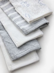 Gap White and Grey 5 Pack Brannan Bear Long Sleeve Baby Bodysuit (0-24mths) - Image 9 of 11