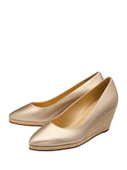Lotus Gold Wedge Espadrille Shoes - Image 2 of 4