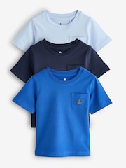 Blauw - Gap 3 Verpakking van T-shirts met korte mouwen en Brannan Bear-borduurwerk (6 mths) - 5yrs) (6mths-5yrs) - Afbeelding 1 van 8