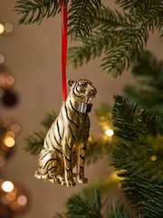 Gold Tiger Christmas Bauble - Image 1 of 3