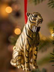 Gold Tiger Christmas Bauble - Image 2 of 3