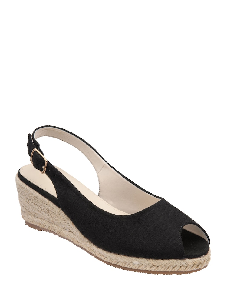 Negru - Sandale Lotus cu Espadrile și talpă ortopedică - Imaginea 1 din 4 Negru - Sandale Lotus cu Espadrile și talpă ortopedică - Imaginea 1 din 4