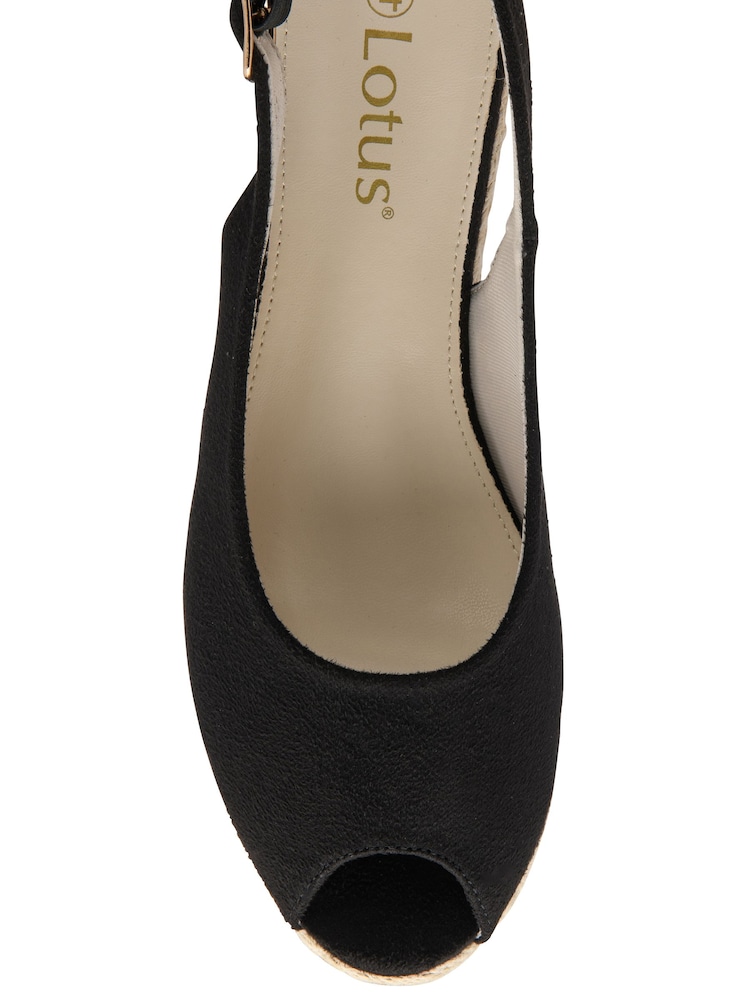 Negru - Sandale Lotus cu Espadrile și talpă ortopedică - Imaginea 4 din 4 Negru - Sandale Lotus cu Espadrile și talpă ortopedică - Imaginea 4 din 4