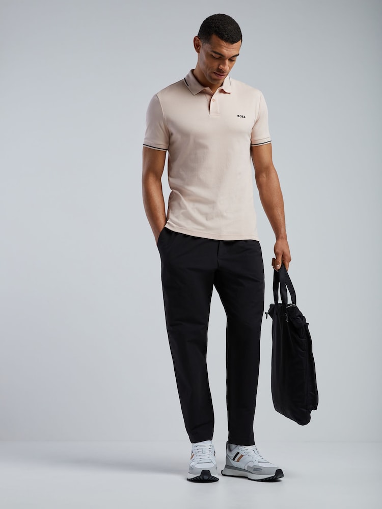 BOSS Orange Regular-Fit Contrast Collar Logo Polo Shirt - Image 2 of 5
