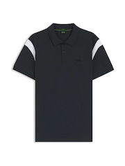 BOSS Green Regular-Fit Contrast Detail Logo Polo Shirt - Image 1 of 1