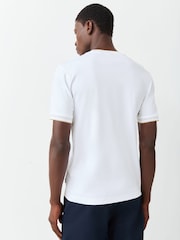 BOSS White Tessler Regular-Fit Tipped Detail T-Shirt - Image 3 of 6