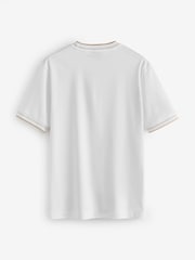BOSS White Tessler Regular-Fit Tipped Detail T-Shirt - Image 6 of 6