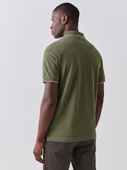 Жасыл - BOSS Regular Fit Parlay ұшты плакеткалы поло футболкасы - 5суретінің 2 суреті