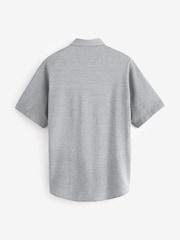 灰色 - BOSS Dymova Regular Fit Short Sleeve Stretch Shirt - 圖片 5，共 5