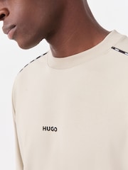 HUGO Natural Noah Regular-Fit Logo Sweat Top - Image 4 of 4